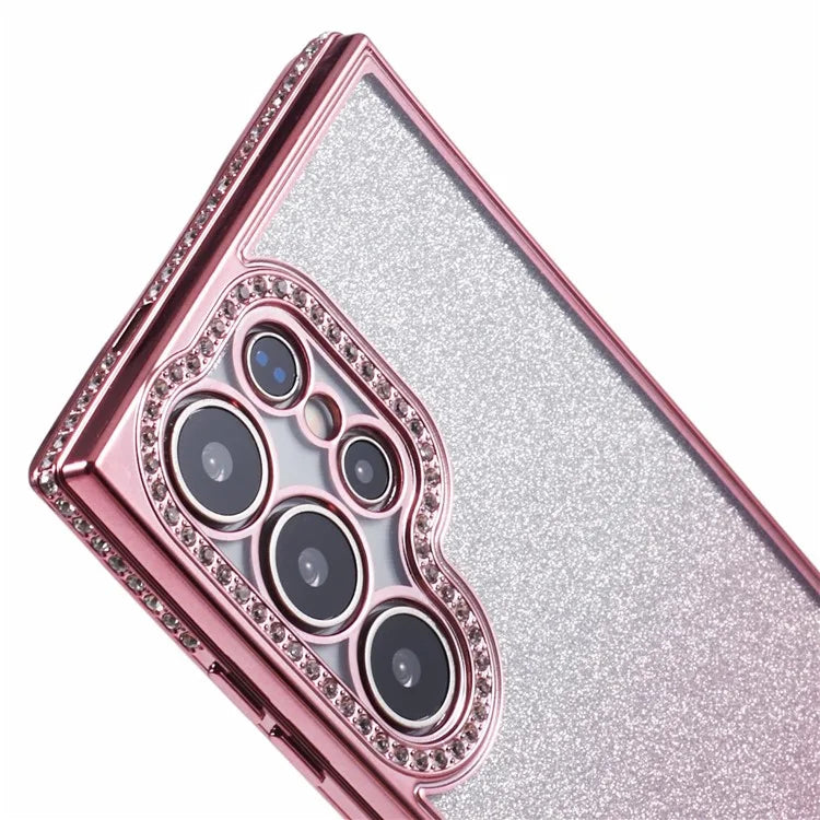 For Samsung Galaxy S23 Ultra Case Gradient Glitter Bling Anti-Scratch TPU Phone Cover
