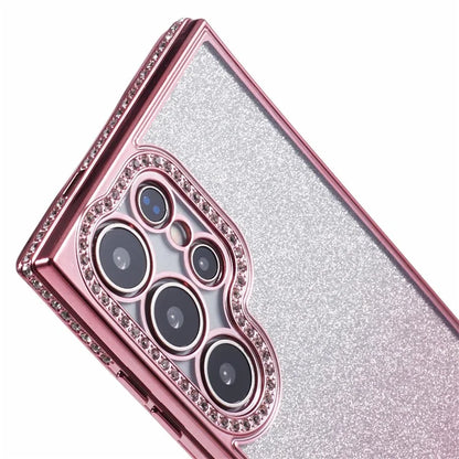 For Samsung Galaxy S23 Ultra Case Gradient Glitter Bling Anti-Scratch TPU Phone Cover
