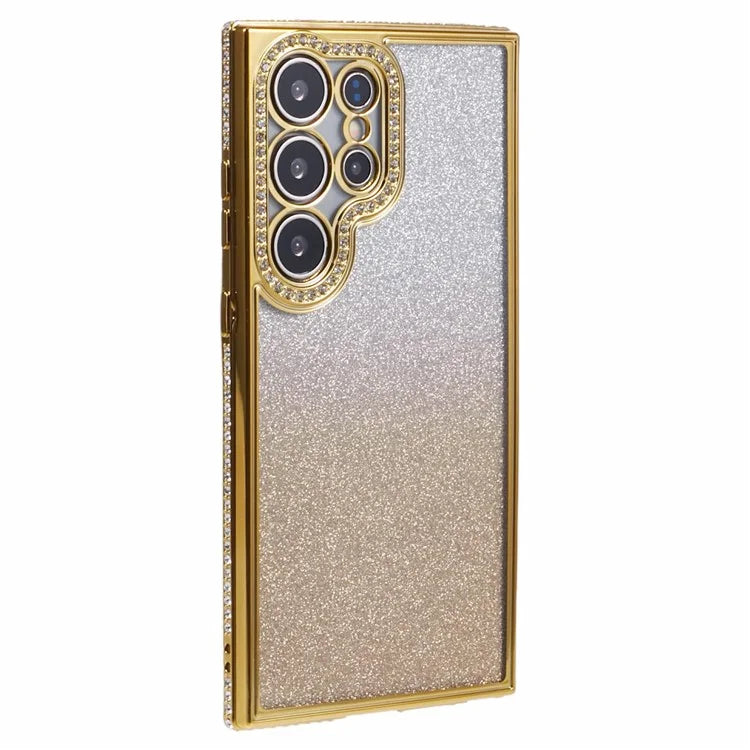 For Samsung Galaxy S23 Ultra Case Gradient Glitter Bling Anti-Scratch TPU Phone Cover
