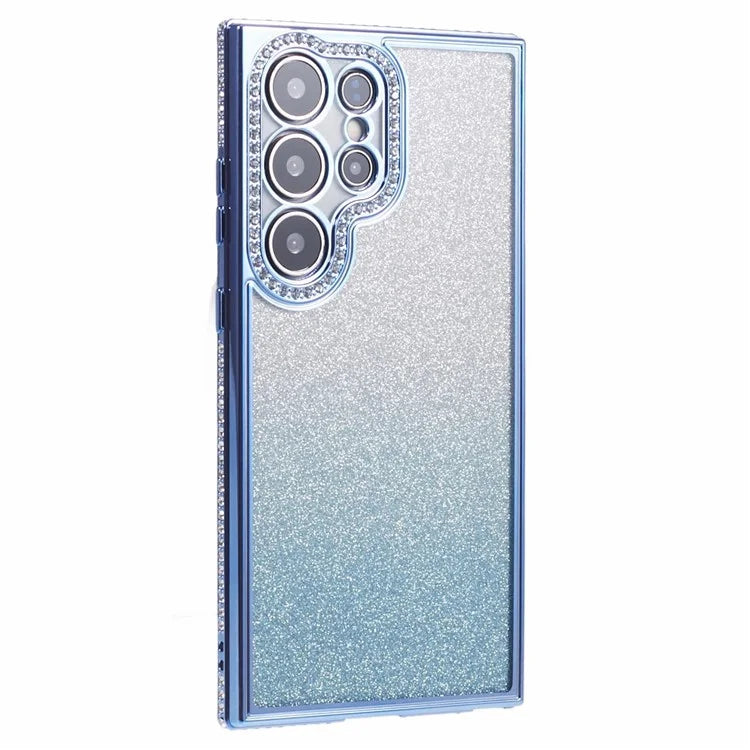 For Samsung Galaxy S23 Ultra Case Gradient Glitter Bling Anti-Scratch TPU Phone Cover