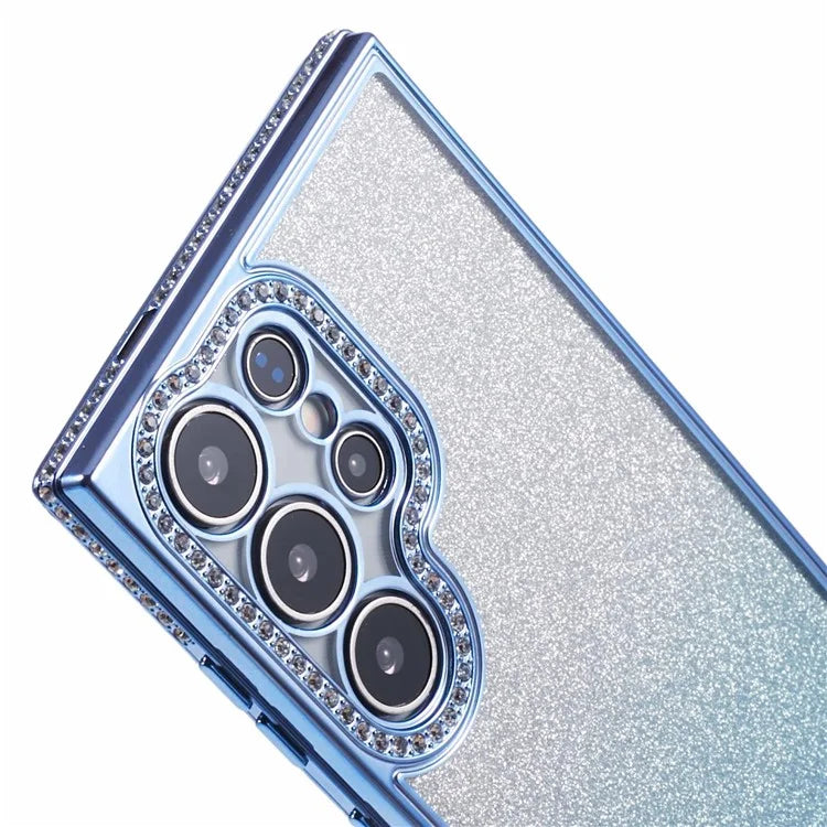 For Samsung Galaxy S23 Ultra Case Gradient Glitter Bling Anti-Scratch TPU Phone Cover