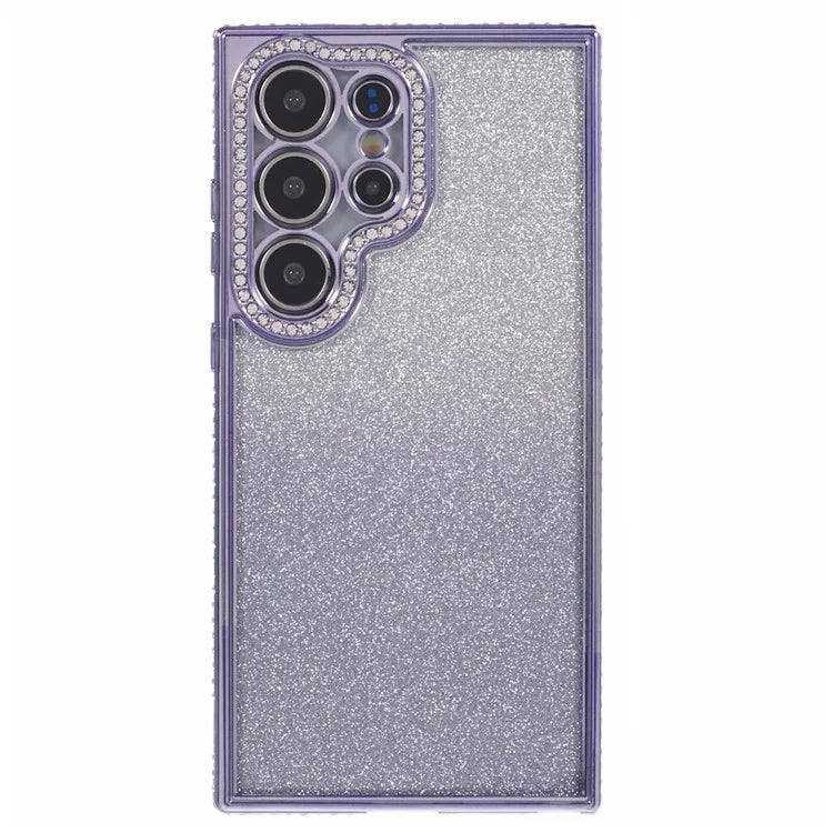 For Samsung Galaxy S23 Ultra Case Gradient Glitter Bling Anti-Scratch TPU Phone Cover