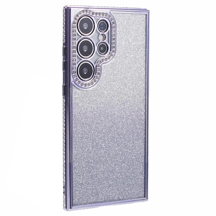 For Samsung Galaxy S23 Ultra Case Gradient Glitter Bling Anti-Scratch TPU Phone Cover