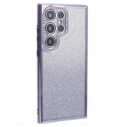 For Samsung Galaxy S23 Ultra Case Gradient Glitter Bling Anti-Scratch TPU Phone Cover
