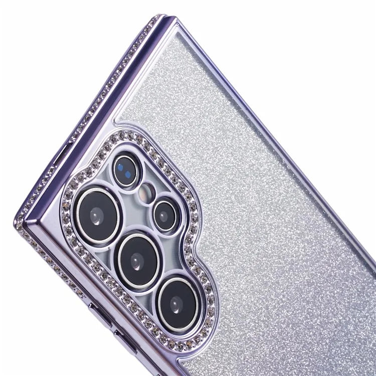 For Samsung Galaxy S23 Ultra Case Gradient Glitter Bling Anti-Scratch TPU Phone Cover