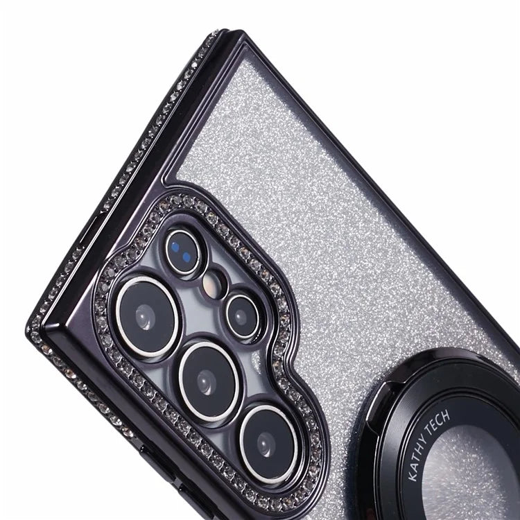 For Samsung Galaxy S22 Ultra 5G Case Kickstand Sparkle Bling TPU Phone Cover