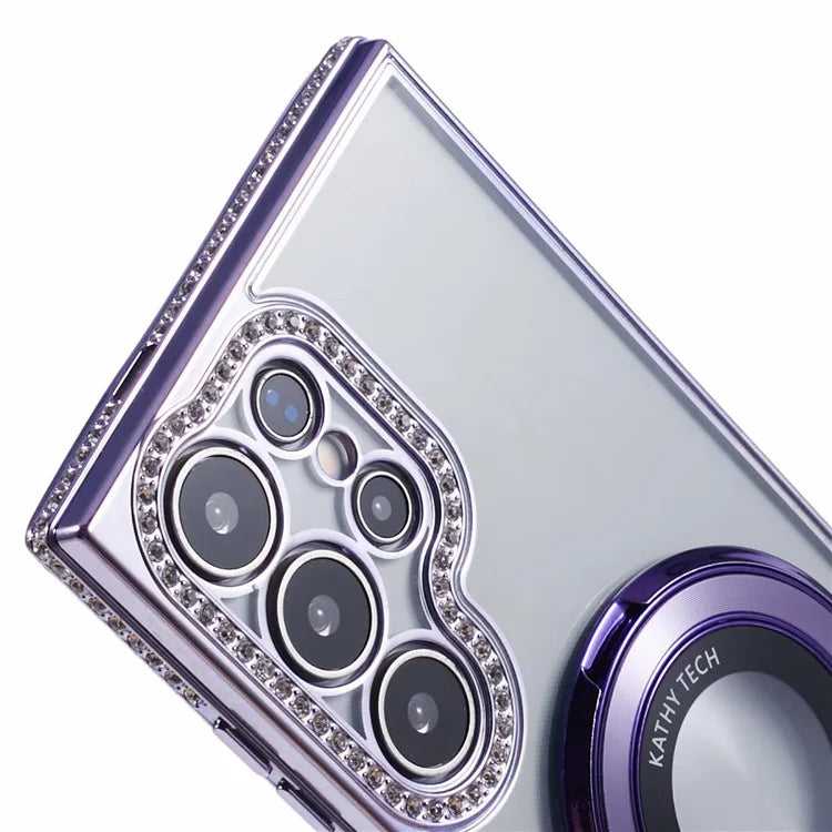 For Samsung Galaxy S22 Ultra 5G Case Kickstand Sparkle Bling TPU Phone Cover