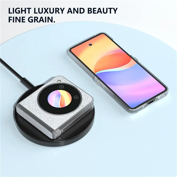 ABEEL For ZTE Libero Flip / nubia Flip 5G Case Diamond Textured PU Coated PC Matte Edge Phone Cover