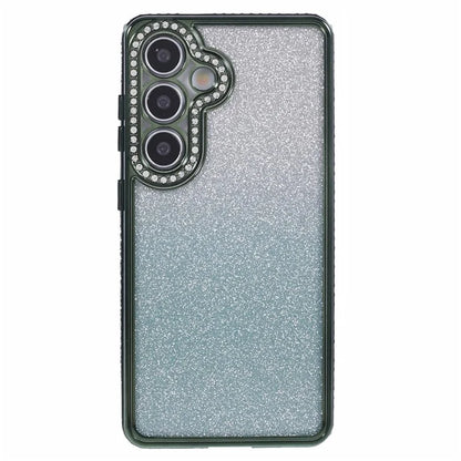 For Samsung Galaxy S24+ Case Gradient TPU Phone Cover Rhinestones Decor