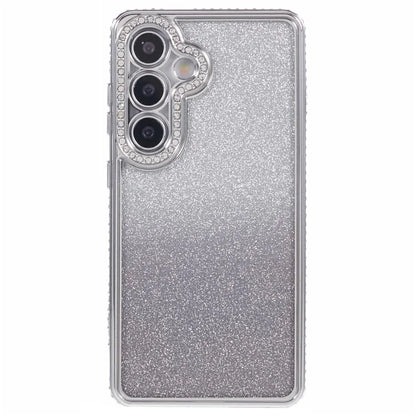 For Samsung Galaxy S24+ Case Gradient TPU Phone Cover Rhinestones Decor