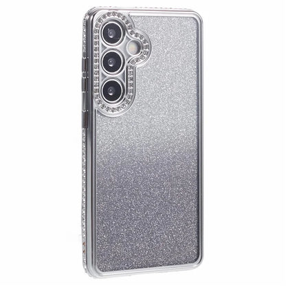 For Samsung Galaxy S24+ Case Gradient TPU Phone Cover Rhinestones Decor
