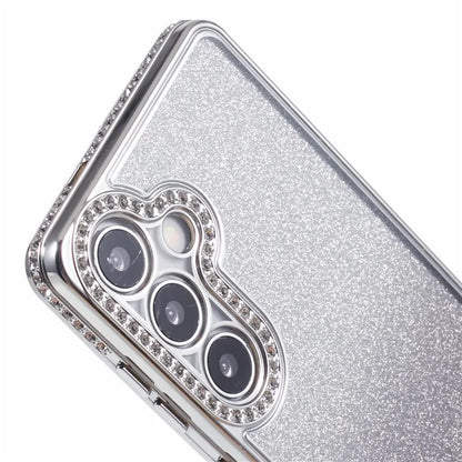 For Samsung Galaxy S24+ Case Gradient TPU Phone Cover Rhinestones Decor