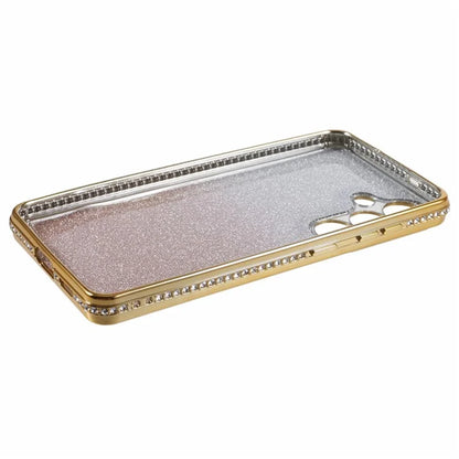 For Samsung Galaxy S24+ Case Gradient TPU Phone Cover Rhinestones Decor