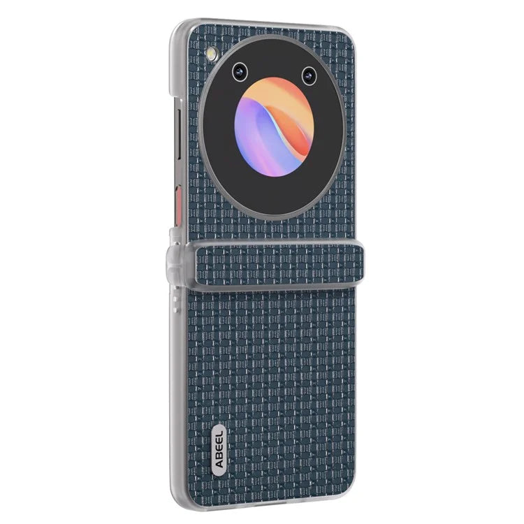 ABEEL For ZTE Libero Flip / nubia Flip 5G Case Genuine Cow Leather Phone Shell with Clear Matte Edge