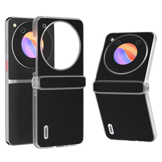 ABEEL For ZTE nubia Flip 5G / Libero Flip Case Cowhide Leather Soft Silk PC Phone Cover with Matte Edge