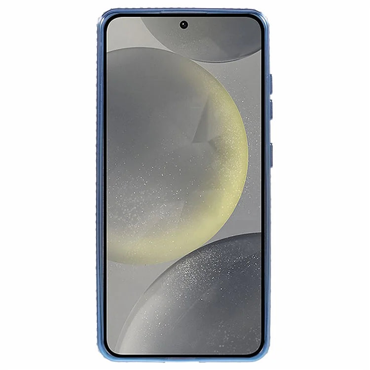 For Samsung Galaxy S24+ Case Rhinestone Lens Frame Gradient Soft TPU Phone Cover with Kickstand