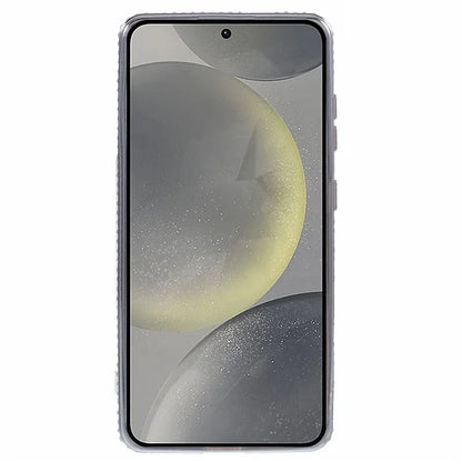 For Samsung Galaxy S24+ Case Rhinestone Lens Frame Gradient Soft TPU Phone Cover with Kickstand