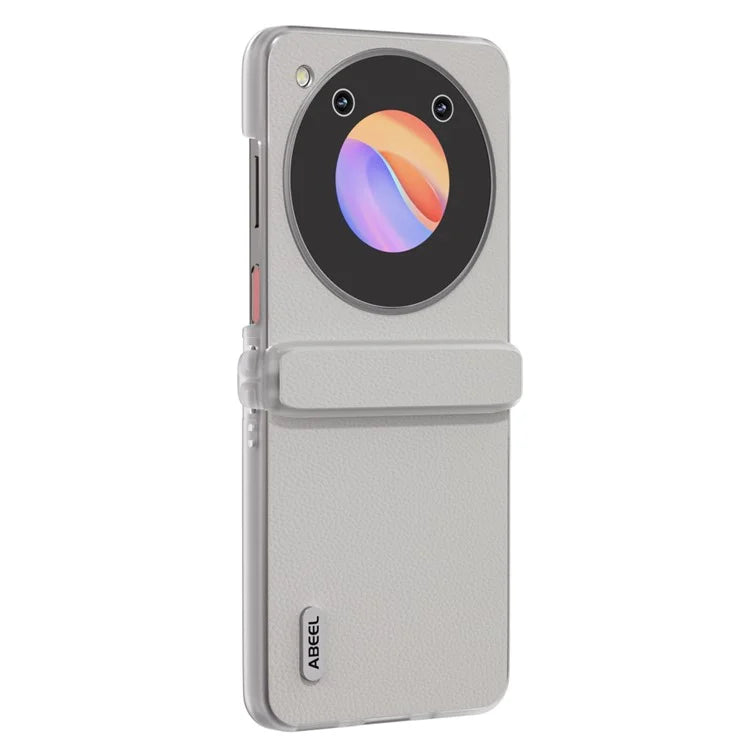 ABEEL For ZTE Libero Flip Case Clear Matte Edge Genuine Cow Leather+PC Phone Shell