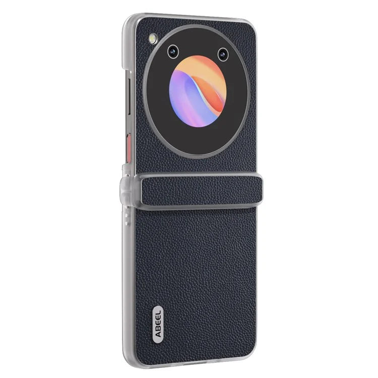 ABEEL For ZTE Libero Flip Case Clear Matte Edge Genuine Cow Leather+PC Phone Shell