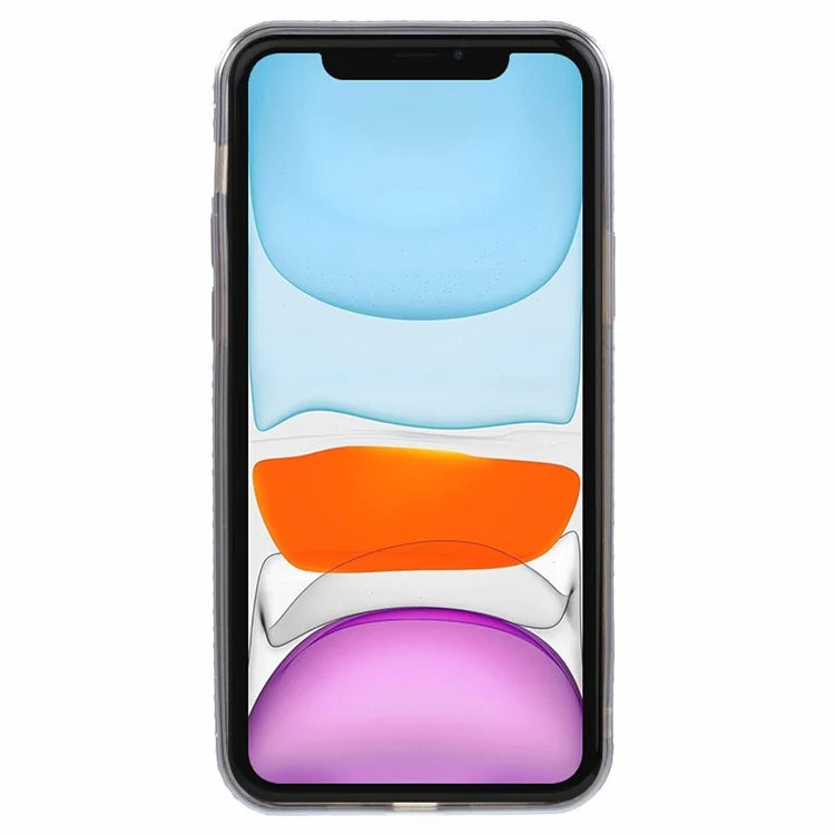 For iPhone 11 Cell Phone Case Gradient TPU Cover with Kickstand  /  Rhinestone