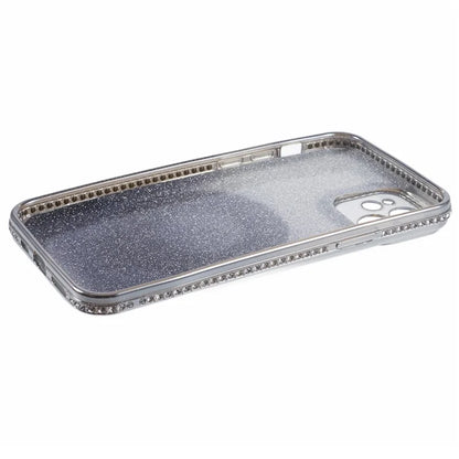 For iPhone 11 Cell Phone Case Gradient TPU Cover with Kickstand  /  Rhinestone