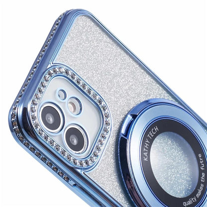 For iPhone 11 Cell Phone Case Gradient TPU Cover with Kickstand  /  Rhinestone
