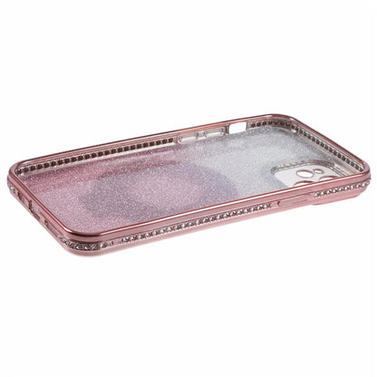 For iPhone 11 Cell Phone Case Gradient TPU Cover with Kickstand  /  Rhinestone