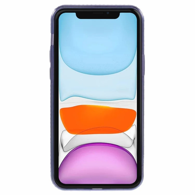 For iPhone 11 Cell Phone Case Gradient TPU Cover with Kickstand  /  Rhinestone