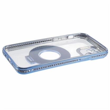 For iPhone 11 Scratch-Proof Case Rhinestones Lens Frame Ring Kickstand Protective Cover