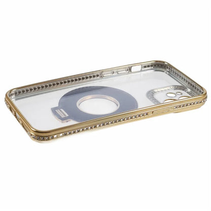 For iPhone 11 Scratch-Proof Case Rhinestones Lens Frame Ring Kickstand Protective Cover
