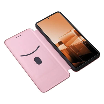 For Asus Zenfone 11 Ultra 5G Leather Case Carbon Fiber Texture Stand Magnetic Phone Cover