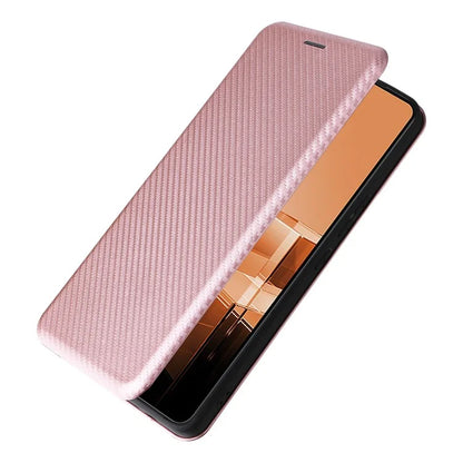 For Asus Zenfone 11 Ultra 5G Leather Case Carbon Fiber Texture Stand Magnetic Phone Cover