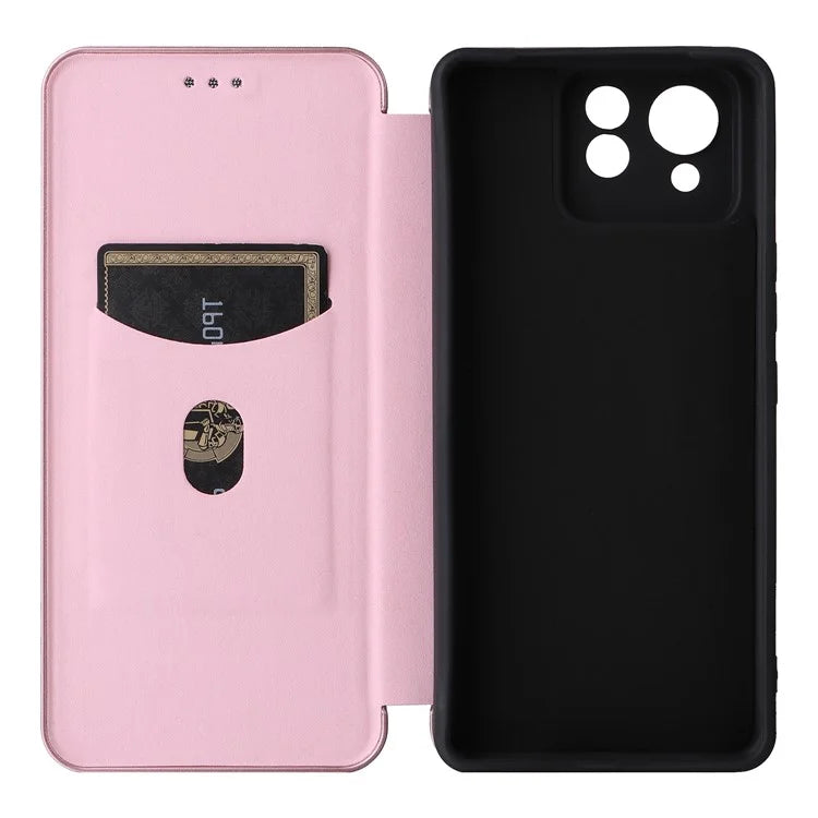 For Asus Zenfone 11 Ultra 5G Leather Case Carbon Fiber Texture Stand Magnetic Phone Cover