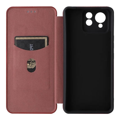 For Asus Zenfone 11 Ultra 5G Leather Case Carbon Fiber Texture Stand Magnetic Phone Cover