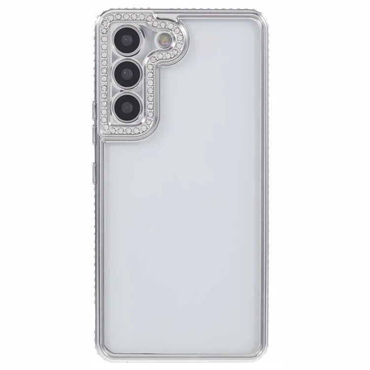 For Samsung Galaxy S22 5G Case TPU Drop Protection Bling Rhinestones Decor Phone Shell