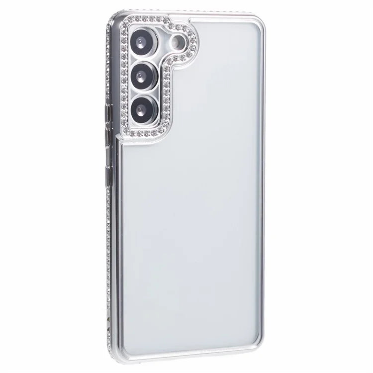 For Samsung Galaxy S22 5G Case TPU Drop Protection Bling Rhinestones Decor Phone Shell
