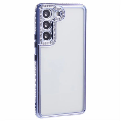 For Samsung Galaxy S22 5G Case TPU Drop Protection Bling Rhinestones Decor Phone Shell