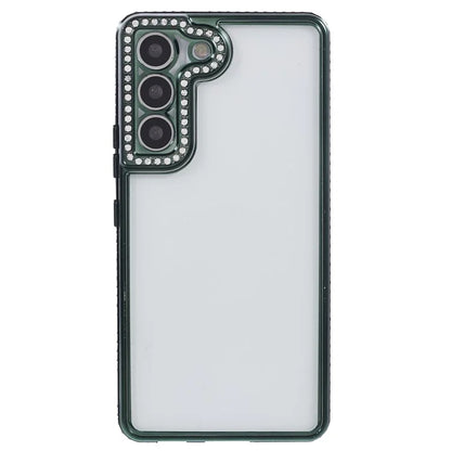 For Samsung Galaxy S22 5G Case TPU Drop Protection Bling Rhinestones Decor Phone Shell
