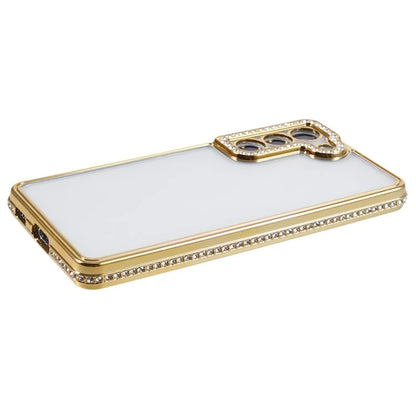 For Samsung Galaxy S22 5G Case TPU Drop Protection Bling Rhinestones Decor Phone Shell