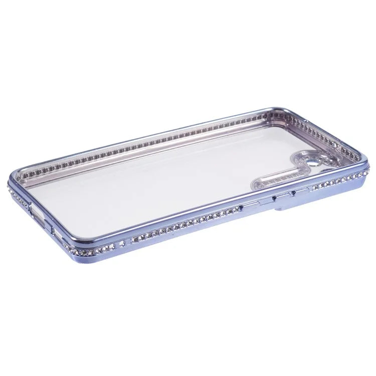 For Samsung Galaxy S22+ 5G Cell Phone Case Rhinestones Decor Soft TPU Shell