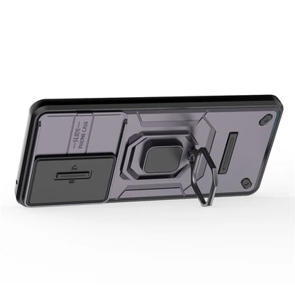 For Oppo A79 5G / A2 5G Case Camera Protection PC+TPU Phone Cover with Ring Kickstand