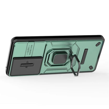 For Oppo A79 5G / A2 5G Case Camera Protection PC+TPU Phone Cover with Ring Kickstand