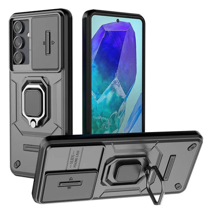 For Samsung Galaxy M55 5G / C55 5G / F55 5G Case PC+TPU Phone Protector with Slide Camera Cover