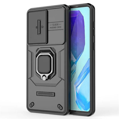 For Samsung Galaxy M55 5G / C55 5G / F55 5G Case PC+TPU Phone Protector with Slide Camera Cover