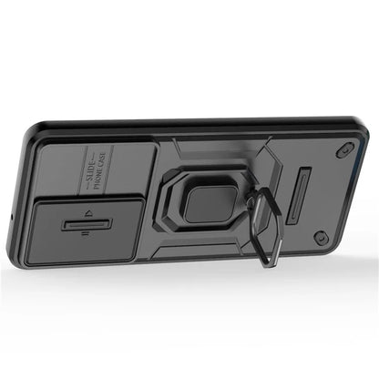 For Samsung Galaxy M55 5G / C55 5G / F55 5G Case PC+TPU Phone Protector with Slide Camera Cover