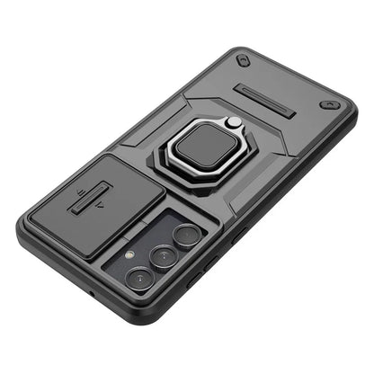For Samsung Galaxy M55 5G / C55 5G / F55 5G Case PC+TPU Phone Protector with Slide Camera Cover