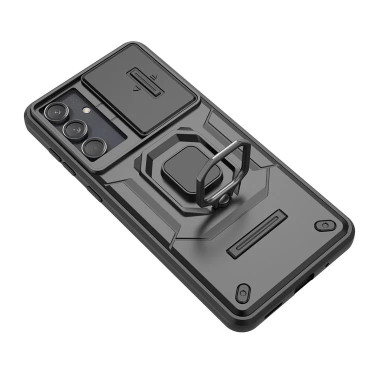 For Samsung Galaxy M55 5G / C55 5G / F55 5G Case PC+TPU Phone Protector with Slide Camera Cover