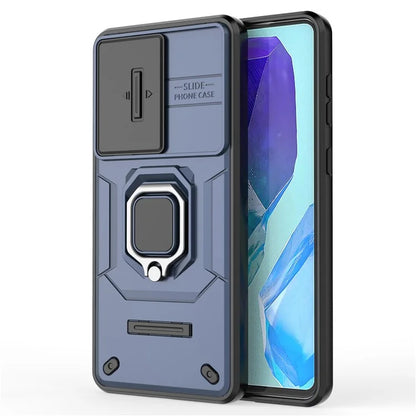 For Samsung Galaxy M55 5G / C55 5G / F55 5G Case PC+TPU Phone Protector with Slide Camera Cover