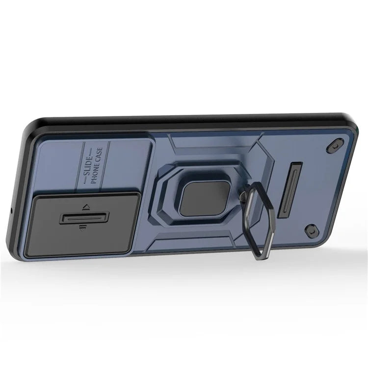 For Samsung Galaxy M55 5G / C55 5G / F55 5G Case PC+TPU Phone Protector with Slide Camera Cover