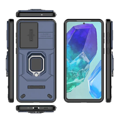 For Samsung Galaxy M55 5G / C55 5G / F55 5G Case PC+TPU Phone Protector with Slide Camera Cover